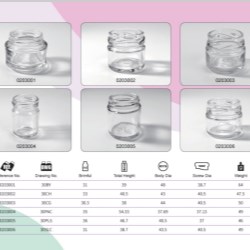 Clear Glass Food Jars 30ml - 35ml